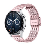 Strap-it® Huawei Watch GT 3 46mm Edelstahlarmband (Rosa) Strap-it® Huawei Watch GT 3 46mm Edelstahlarmband (Rosa)