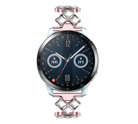 Strap-it® Steel Diamond Huawei Watch GT 3 46mm Armband (Rosa) Strap-it® Steel Diamond Huawei Watch GT 3 46mm Armband (Rosa)