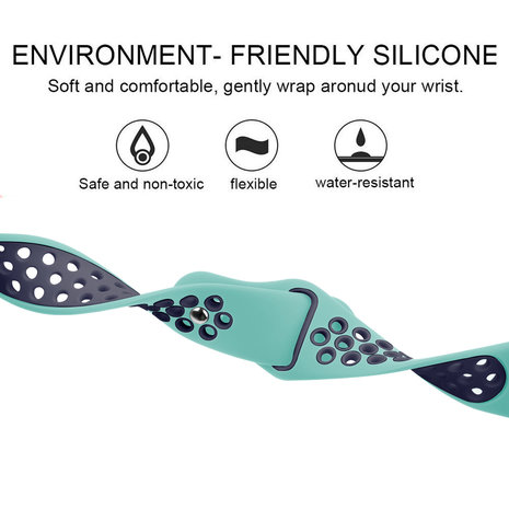 Strap-it® Strap-it Fitbit Charge 4 Sportarmband (Aqua/Dunkelblau) Strap-it® Strap-it Fitbit Charge 4 Sportarmband (Aqua/Dunkelblau)