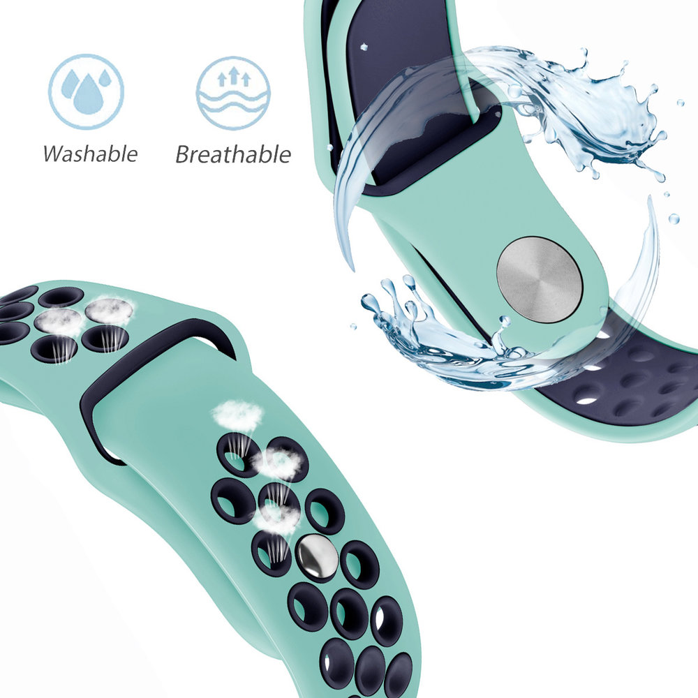 Strap-it® Strap-it Fitbit Charge 4 Sportarmband (Aqua/Dunkelblau) Strap-it® Strap-it Fitbit Charge 4 Sportarmband (Aqua/Dunkelblau)