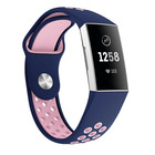 Strap-it® Strap-it Fitbit Charge 4 Sportarmband (Dunkelblau/Rosa)