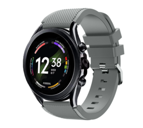 Strap-it® Fossil Gen 6 - 44mm Silikonarmband (Grau)
