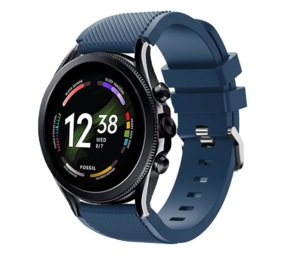 Strap-it® Fossil Gen 6 - 44mm Silikonarmband (Dunkelblau) Strap-it® Fossil Gen 6 - 44mm Silikonarmband (Dunkelblau)