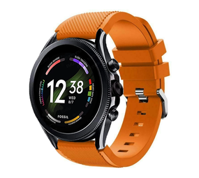 Strap-it® Fossil Gen 6 - 44mm Silikonarmband (Orange) Strap-it® Fossil Gen 6 - 44mm Silikonarmband (Orange)