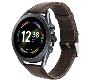 Strap-it® Fossil Gen 6 - 44mm Lederarmband (Dunkelbraun) Strap-it® Fossil Gen 6 - 44mm Lederarmband (Dunkelbraun)