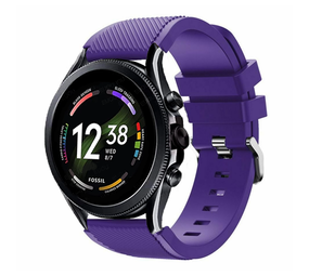 Strap-it® Fossil Gen 6 - 44mm Silikonarmband (Violett) Strap-it® Fossil Gen 6 - 44mm Silikonarmband (Violett)