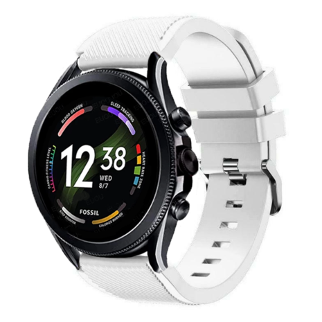Strap-it® Strap-it Fossil Gen 6 - 44mm Silikonarmband (Weiß) Strap-it® Strap-it Fossil Gen 6 - 44mm Silikonarmband (Weiß)