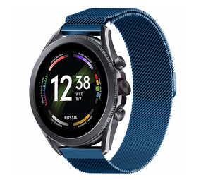 Strap-it® Fossil Gen 6 - 44mm Milanese-Armband (Blau) Strap-it® Fossil Gen 6 - 44mm Milanese-Armband (Blau)