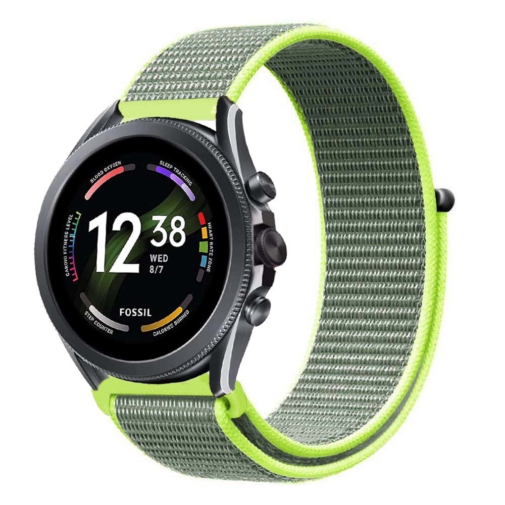 Strap-it® Strap-it Fossil Gen 6 - 44mm Nylonarmband (Fluoreszierend)