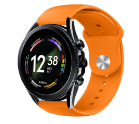 Strap-it® Fossil Gen 6 - 44mm Sportarmband (Orange) Strap-it® Fossil Gen 6 - 44mm Sportarmband (Orange)