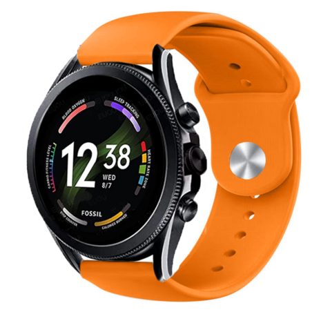 Strap-it® Strap-it Fossil Gen 6 - 44mm Sportarmband (Orange)