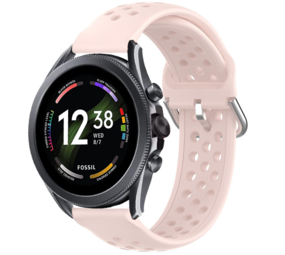 Strap-it® Fossil Gen 6 - 44mm Silikonarmband mit Löchern (Rosa) Strap-it® Fossil Gen 6 - 44mm Silikonarmband mit Löchern (Rosa)