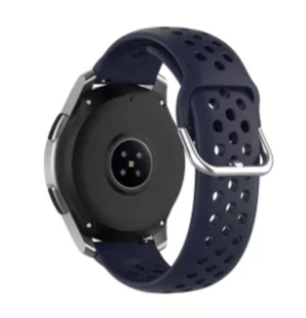 Strap-it® Strap-it Fossil Gen 6 - 44mm Silikonarmband mit Löchern (Dunkelblau)
