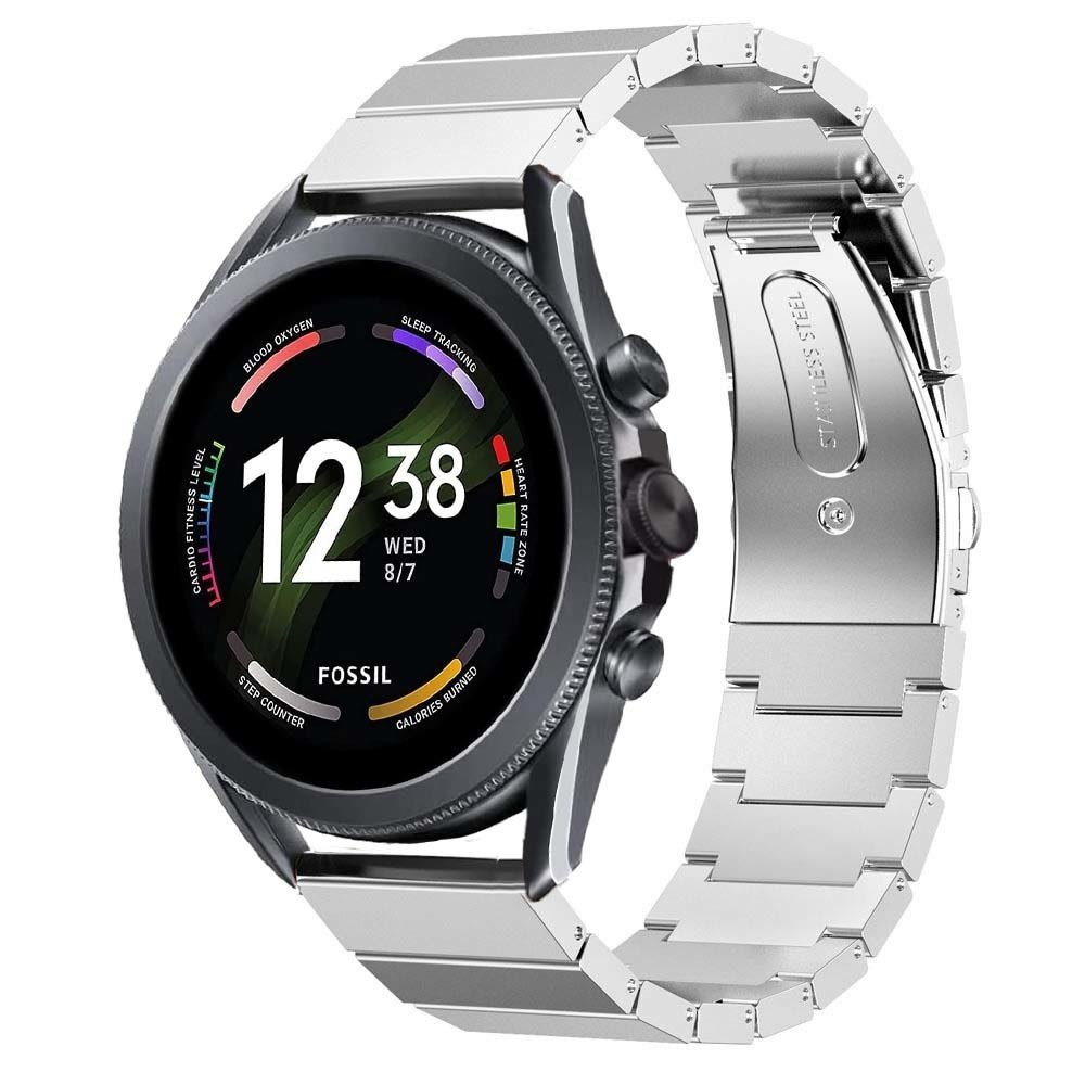 Strap-it® Strap-it Fossil Gen 6 - 44mm Metallarmband (Silber)