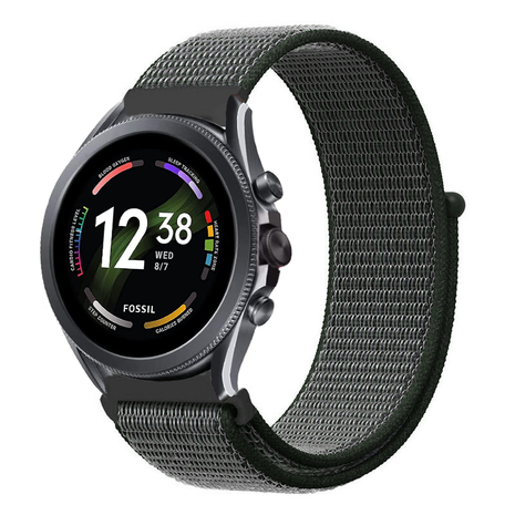 Strap-it® Strap-it Fossil Gen 6 - 44mm Nylonarmband (Grün)