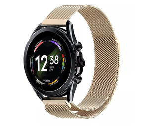 Strap-it® Fossil Gen 6 - 44mm Milanese-Armband (Champagner)