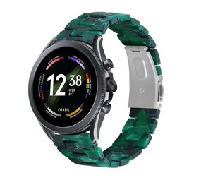 Strap-it® Fossil Gen 6 - 44mm Resinarmband (Grün) Strap-it® Fossil Gen 6 - 44mm Resinarmband (Grün)