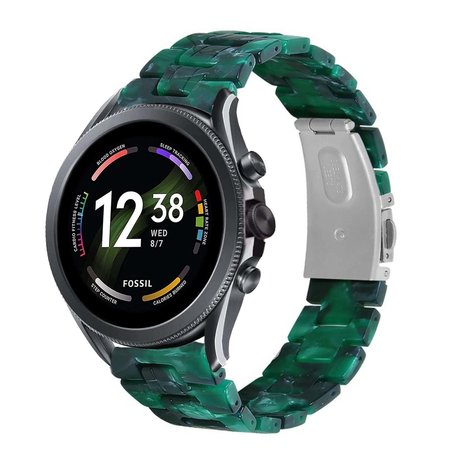 Strap-it® Strap-it Fossil Gen 6 - 44mm Resinarmband (Grün)