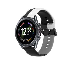 Strap-it® Fossil Gen 6 - 44mm Sportarmband (Schwarz-Weiß-Grau) Strap-it® Fossil Gen 6 - 44mm Sportarmband (Schwarz-Weiß-Grau)