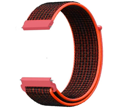 Strap-it® Strap-it Fossil Gen 6 - 44mm Nylonarmband (Schwarz/Orange)