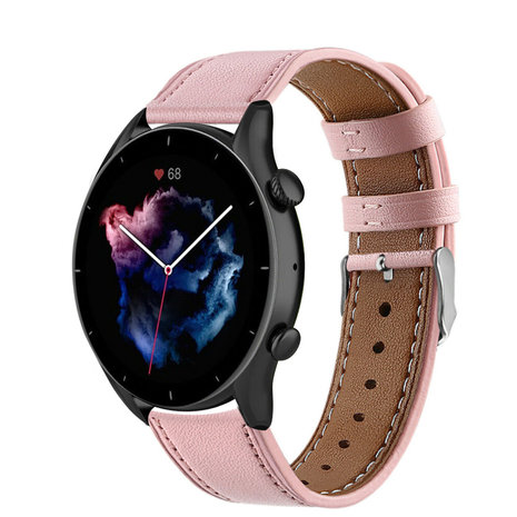 Strap-it® Strap-it Amazfit GTR 3 (Pro) Armband Leder (Rosa) Strap-it® Strap-it Amazfit GTR 3 (Pro) Armband Leder (Rosa)