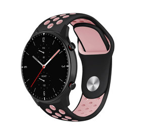Strap-it® Amazfit GTR 2 Sportarmband (Schwarz/Rosa) Strap-it® Amazfit GTR 2 Sportarmband (Schwarz/Rosa)