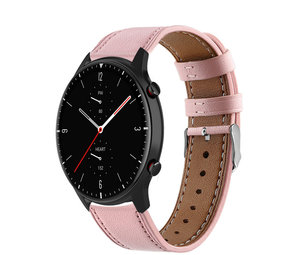 Strap-it® Amazfit GTR 2 Armband Leder (Rosa) Strap-it® Amazfit GTR 2 Armband Leder (Rosa)