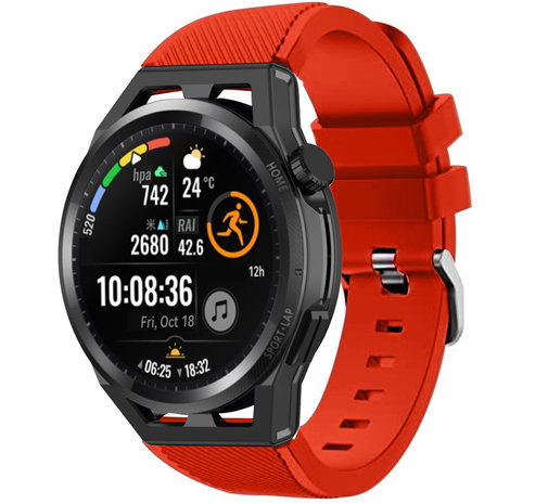 Strap-it® Strap-it Huawei Watch GT Runner Silikonarmband (Rot)