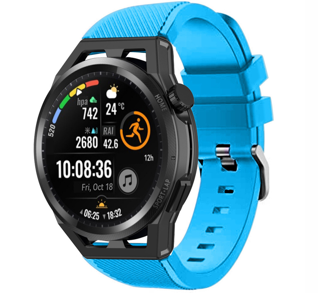 Strap-it® Strap-it Huawei Watch GT Runner Silikonarmband (Hellblau)