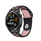 Strap-it® Huawei Watch GT Runner Sportarmband (Schwarz/Rosa) Strap-it® Huawei Watch GT Runner Sportarmband (Schwarz/Rosa)