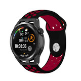 Strap-it® Huawei Watch GT Runner Sportarmband (Schwarz/Rot) Strap-it® Huawei Watch GT Runner Sportarmband (Schwarz/Rot)