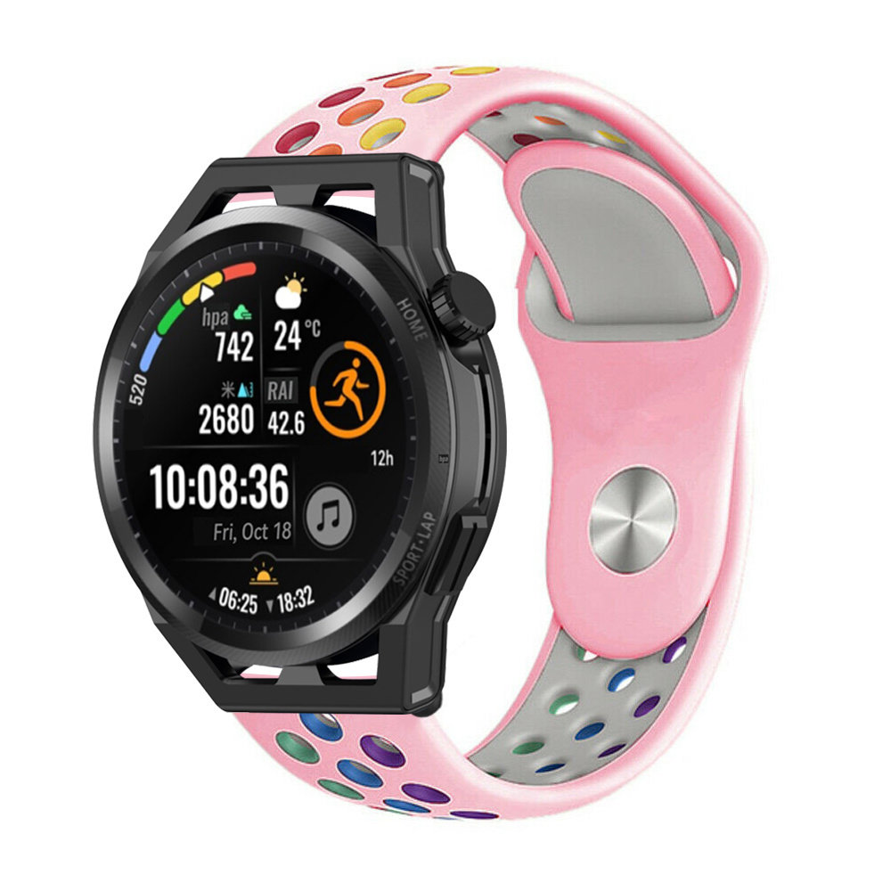Strap-it® Strap-it Huawei Watch GT Runner Sportarmband (Rosa Bunt)