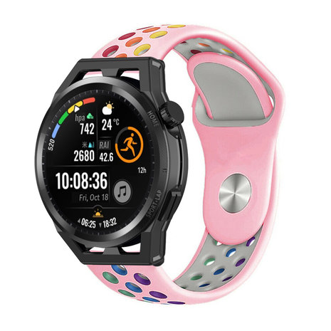 Strap-it® Strap-it Huawei Watch GT Runner Sportarmband (Rosa Bunt)