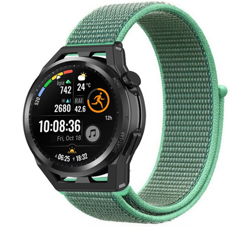 Strap-it® Strap-it Huawei Watch GT Runner Nylonarmband (Mint)