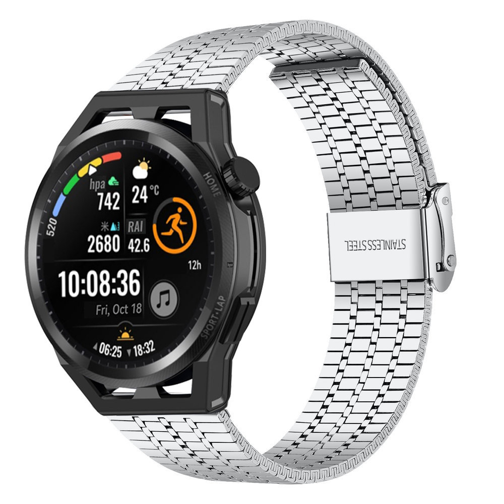 Strap-it® Strap-it Huawei Watch GT Runner Edelstahlarmband (Silber)