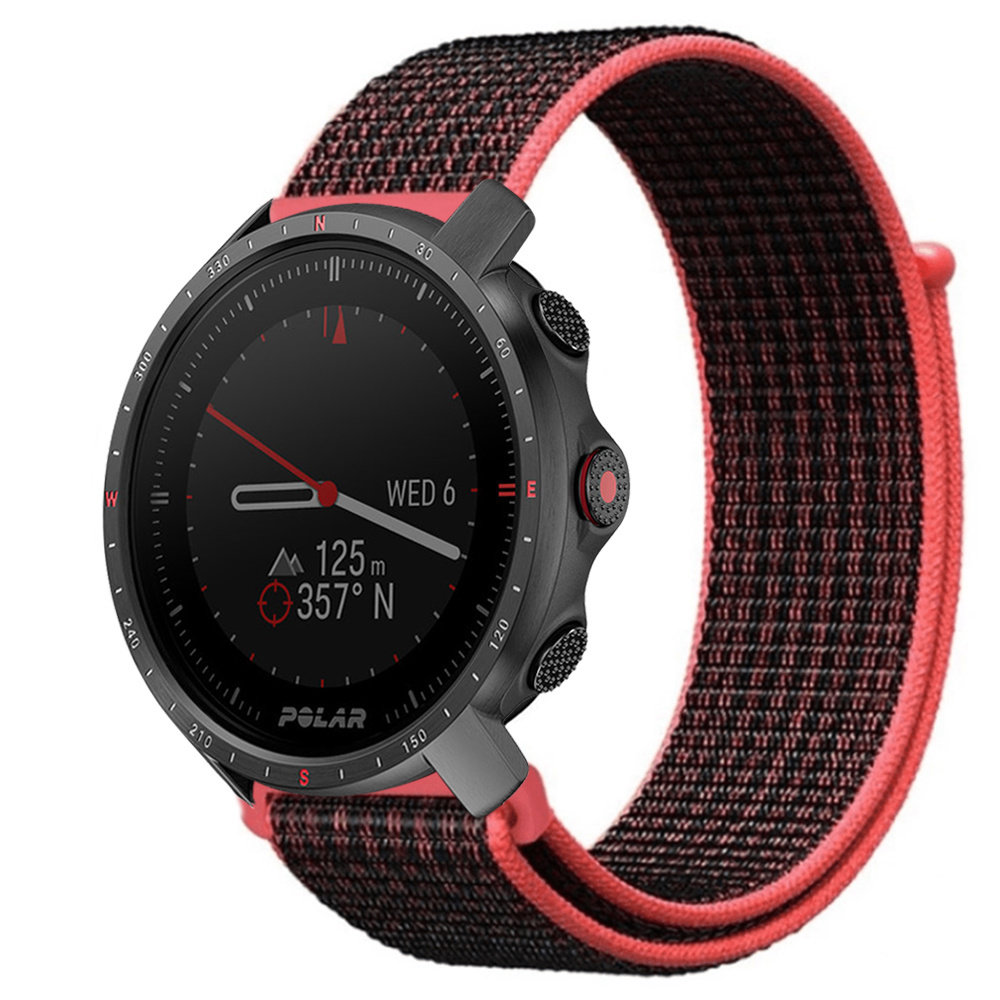 Strap-it® Strap-it Polar Grit X Pro Nylonarmband (Schwarz/Rot) Strap-it® Strap-it Polar Grit X Pro Nylonarmband (Schwarz/Rot)