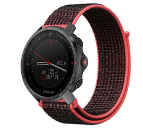 Strap-it® Polar Grit X Pro Nylonarmband (Schwarz/Rot) Strap-it® Polar Grit X Pro Nylonarmband (Schwarz/Rot)