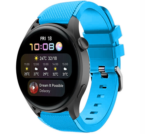 Strap-it® Strap-it Huawei Watch 3 (Pro) Silikonarmband (Hellblau) Strap-it® Strap-it Huawei Watch 3 (Pro) Silikonarmband (Hellblau)