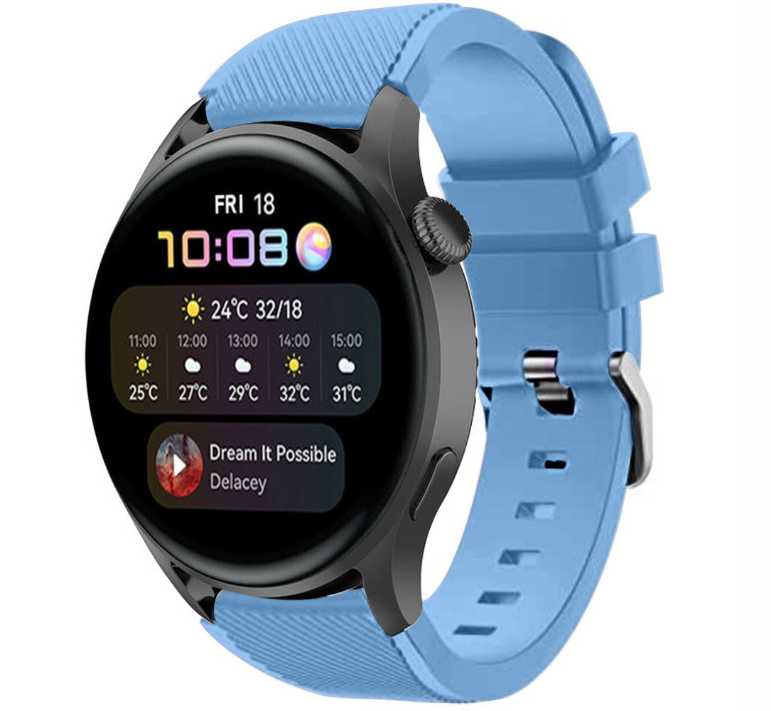Strap-it® Strap-it Huawei Watch 3 (Pro) Silikonarmband (SandBlau)