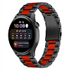 Strap-it® Strap-it Huawei Watch 3 (Pro) Stahlarmband (Schwarz/Rot) Strap-it® Strap-it Huawei Watch 3 (Pro) Stahlarmband (Schwarz/Rot)