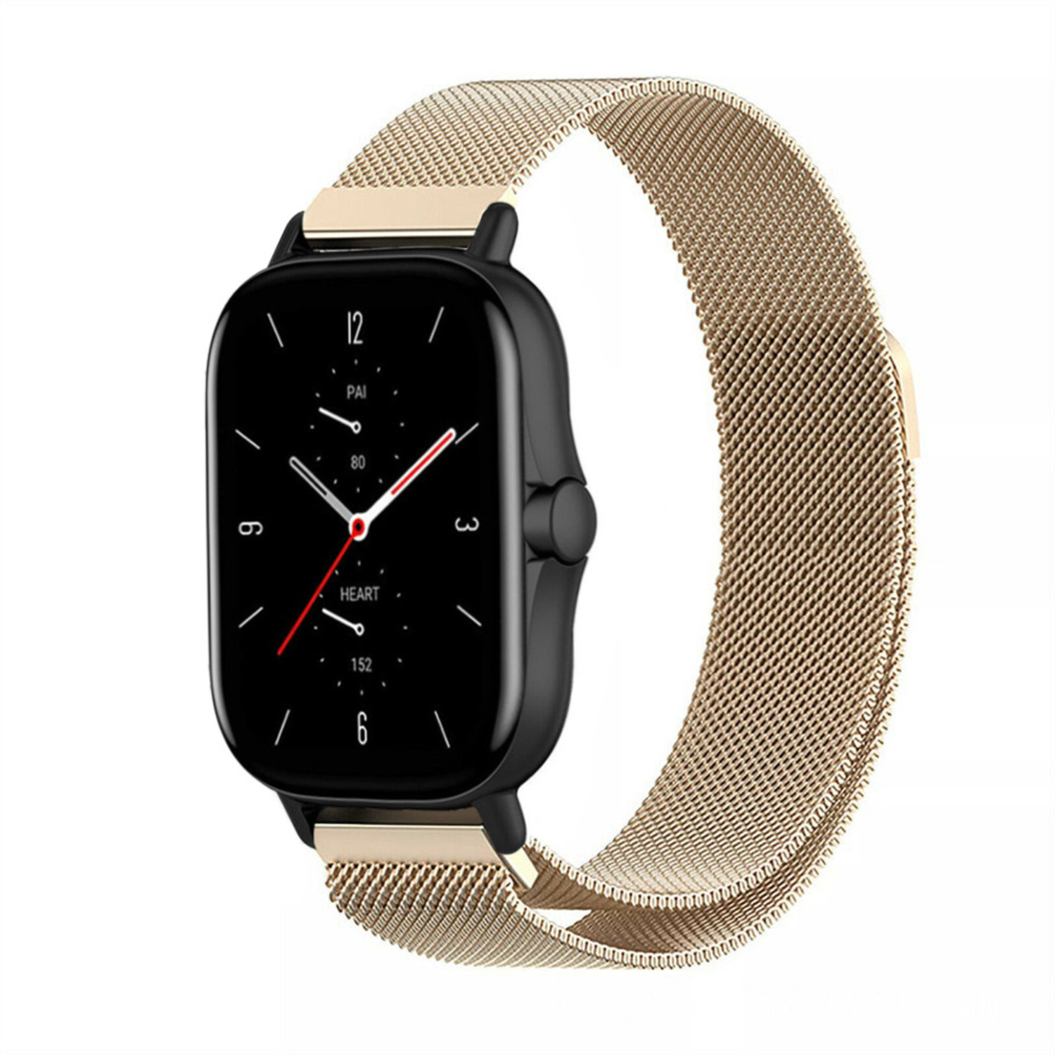 Strap it Strap it Amazfit GTS 2 Milanese Armband Champagner