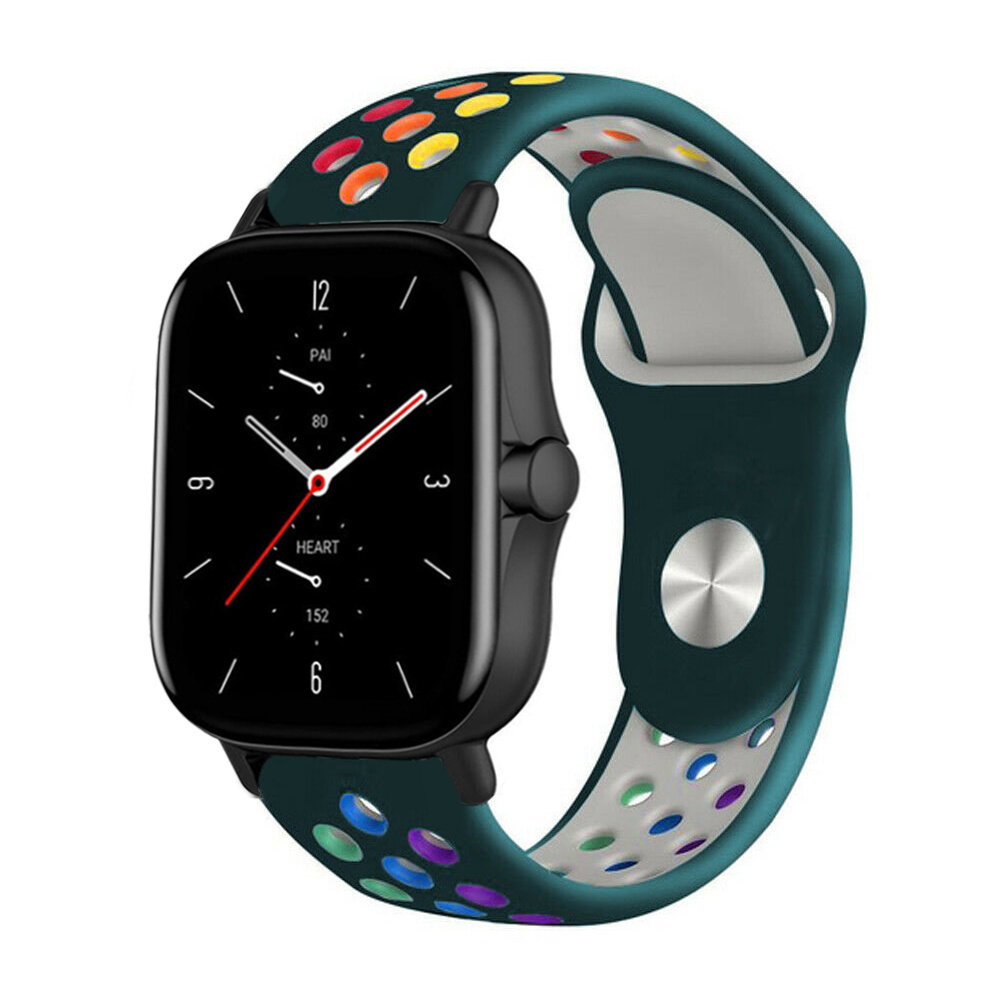 Strap-it® Strap-it Amazfit GTS 2 Sportarmband (tannenGrün/bunt)