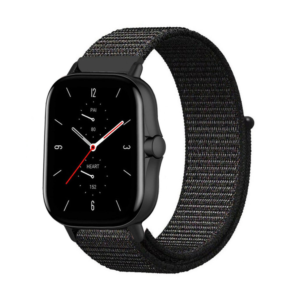 Strap-it® Strap-it Amazfit GTS 2 Nylonarmband (Schwarz) Strap-it® Strap-it Amazfit GTS 2 Nylonarmband (Schwarz)