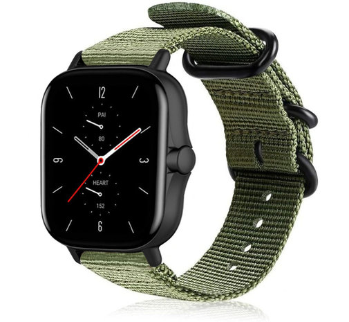 Strap-it® Strap-it Amazfit GTS 2 Nylon-Schnallenarmband (Grün) Strap-it® Strap-it Amazfit GTS 2 Nylon-Schnallenarmband (Grün)