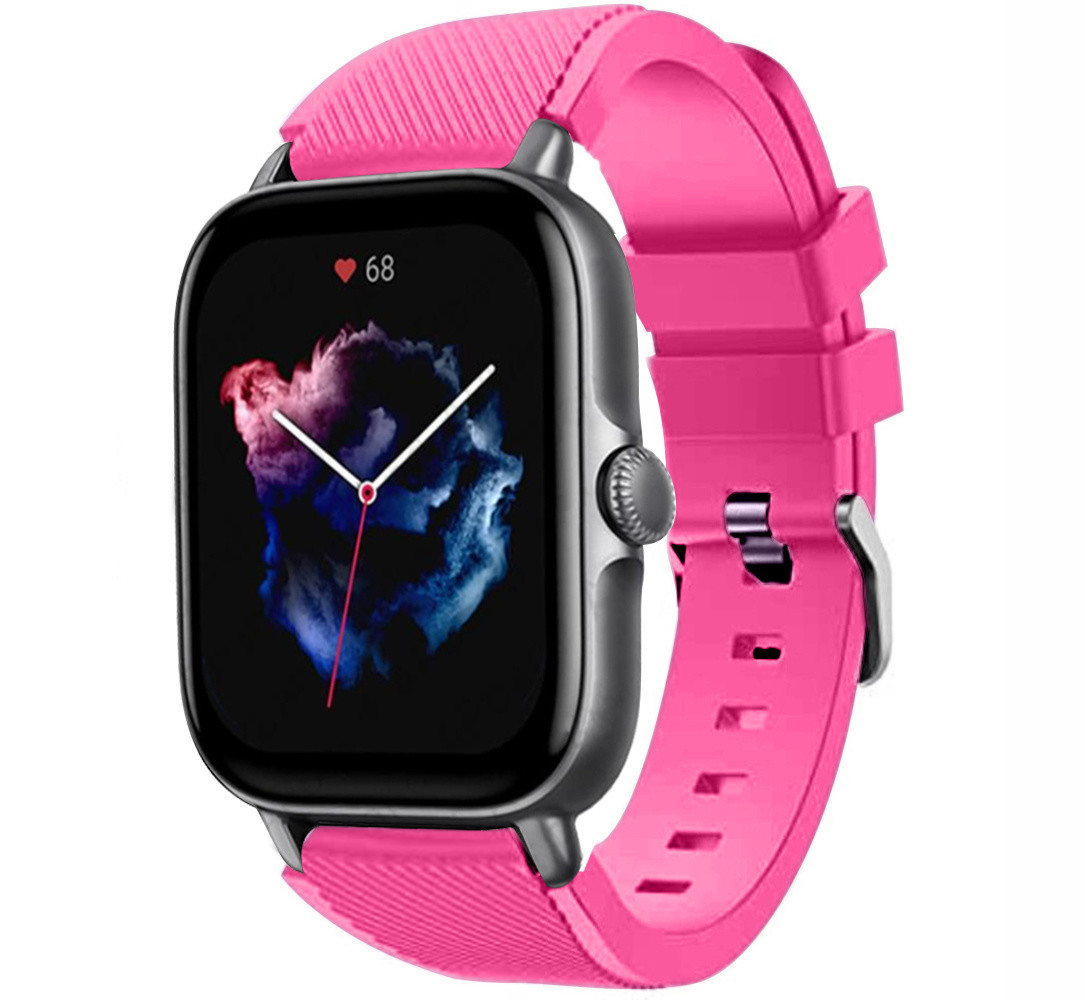 Strap-it® Strap-it Amazfit GTS 3 Silikonarmband (Pink)