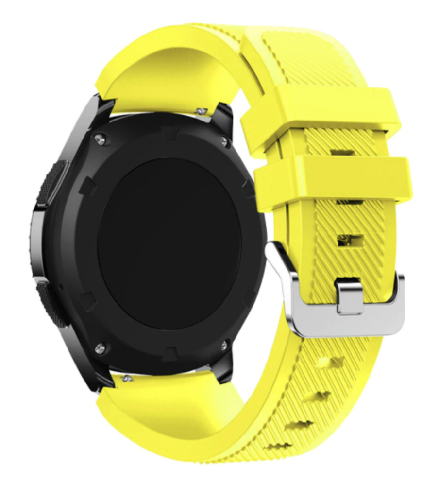 Strap-it® Strap-it Amazfit GTS 3 Silikonarmband (Gelb)