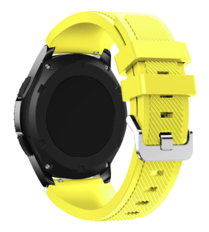Strap-it® Strap-it Amazfit GTS 3 Silikonarmband (Gelb)