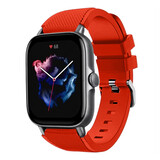 Strap-it® Amazfit GTS 3 Silikonarmband (Rot)