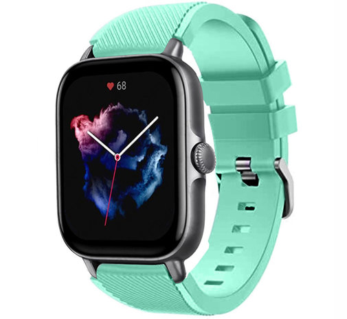 Strap-it® Strap-it Amazfit GTS 3 Silikonarmband (Aqua)