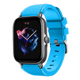 Strap-it® Amazfit GTS 3 Silikonarmband (HellBlau)